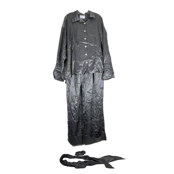 Sleeper Rayon Pajama Set Top And Pants One Size S-XL Gray - Picture 1 of 16